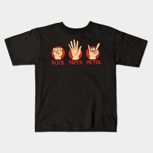 Rock paper metal Kids T-Shirt